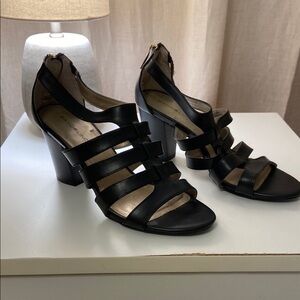 Black Strappy Heeled Sandals